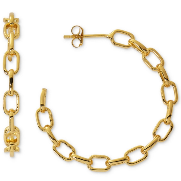 Giani Bernini Paperclip Link Hoop Earrings - Picture 3 of 4